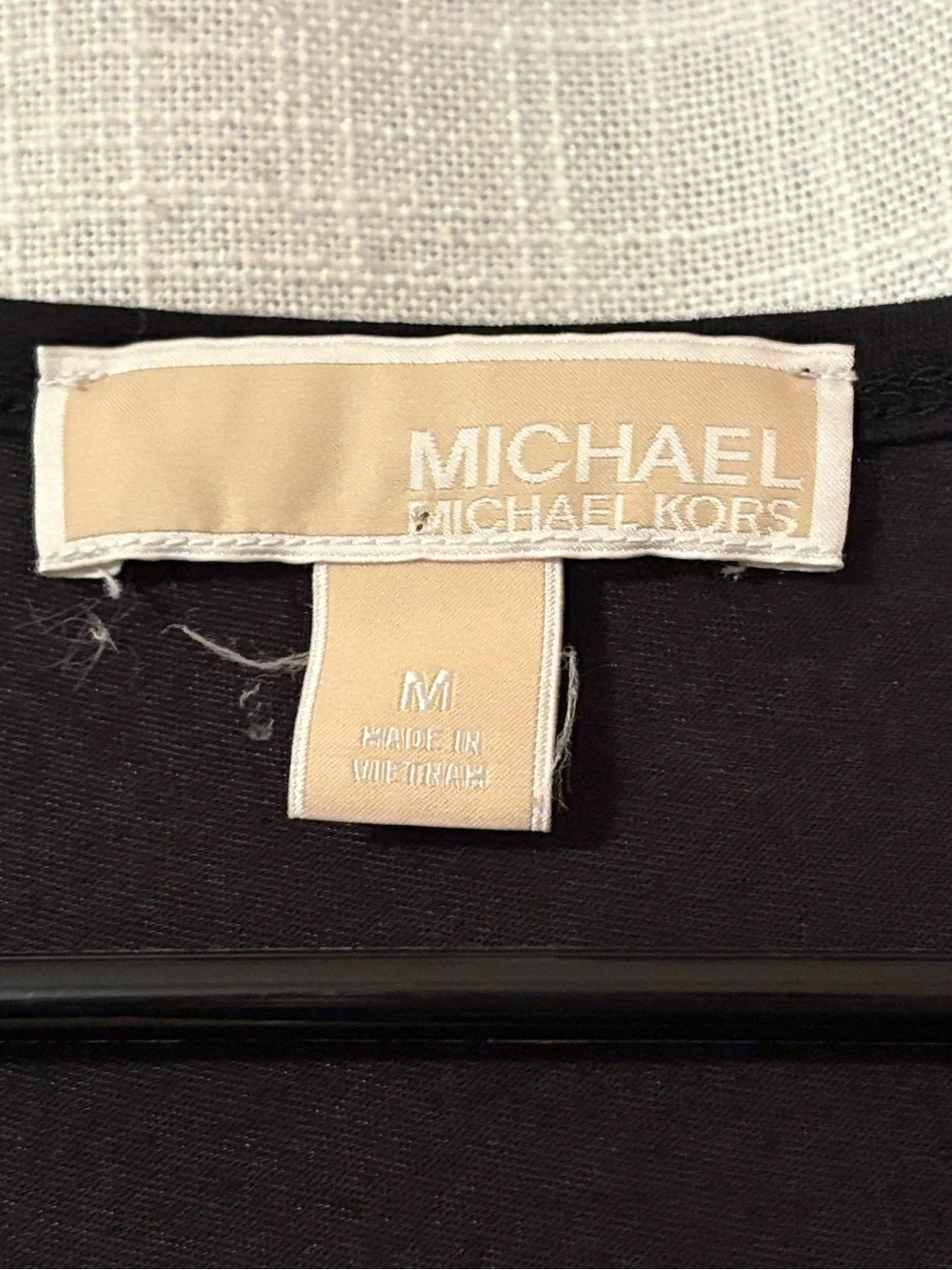 Michael Kors Black Side Zipper Ruched Blouse